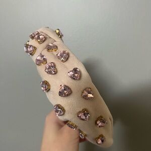 Brianna Cannon Cream Headband with Pink Accents